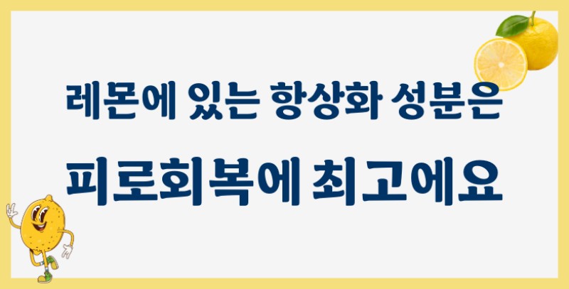 레몬 효능 항산화 작용