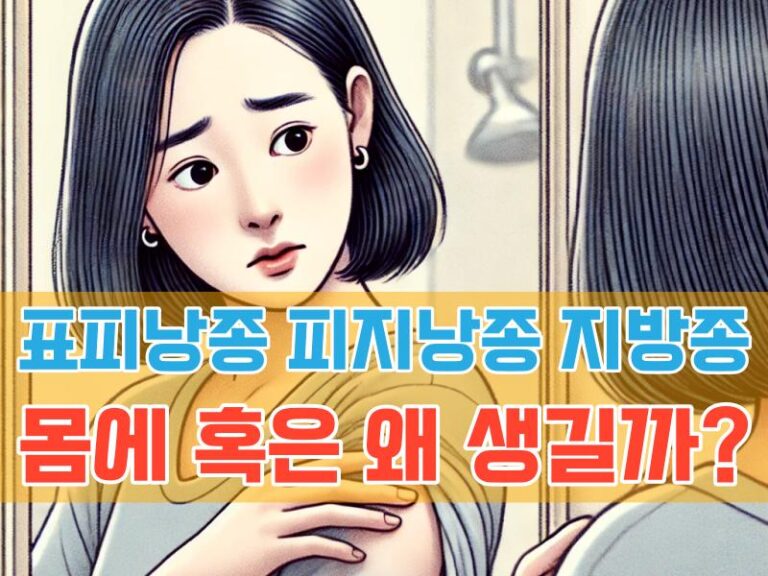 표피낭종 피지낭종 차이