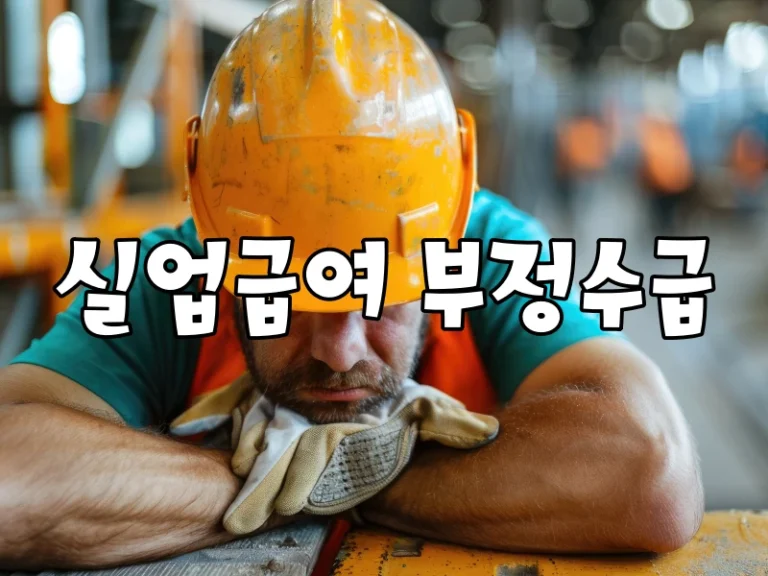 실업급여 부정수급