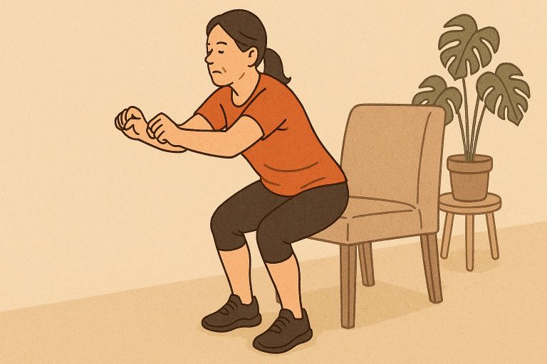 무릎 통증에 좋은 운동 반스쿼트