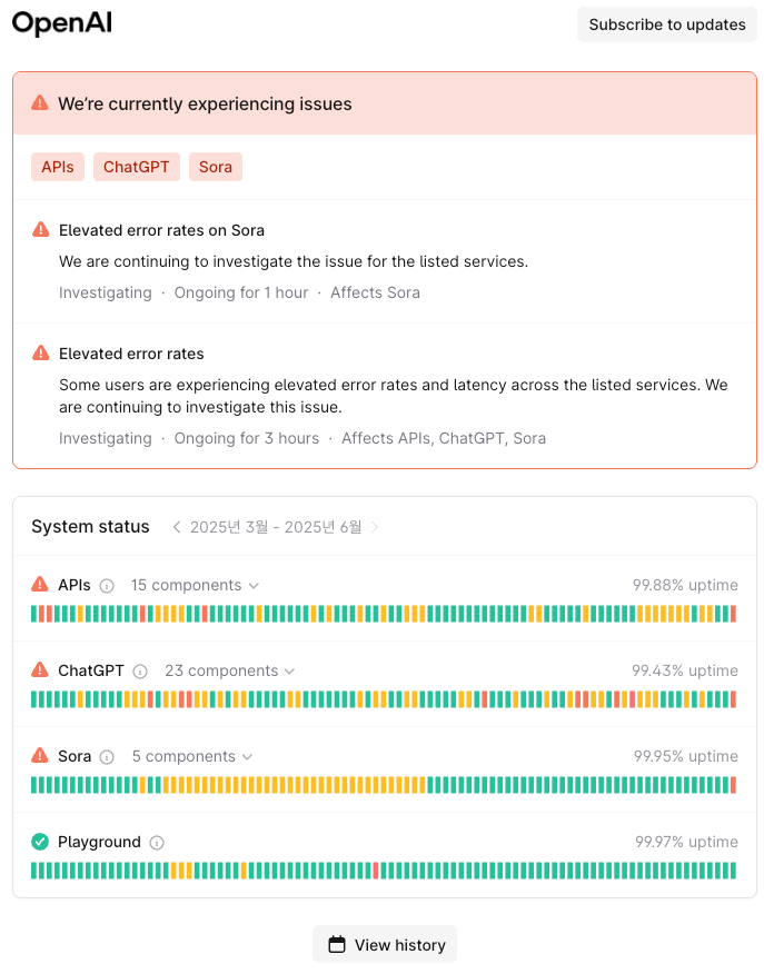 ChatGPT error message