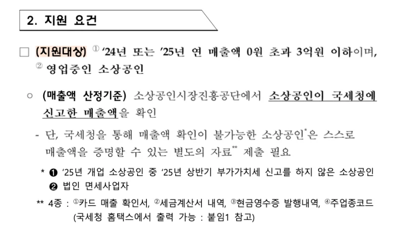 소상공인 지원금 50만원 신청 자격